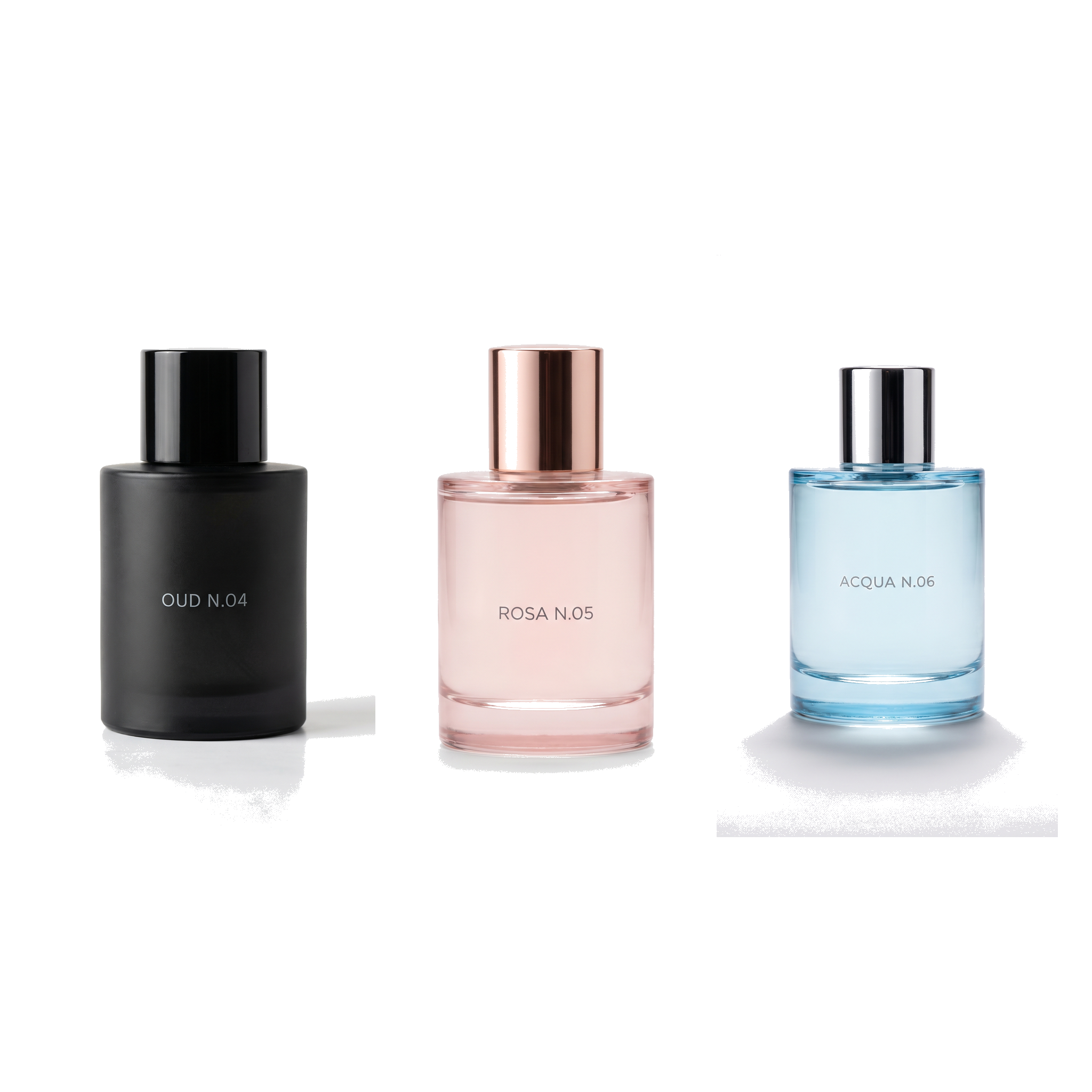 Cofanetto Intenso – OUD N.04 + ROSA N.05 + ACQUA N.06 (3 x 100ml)