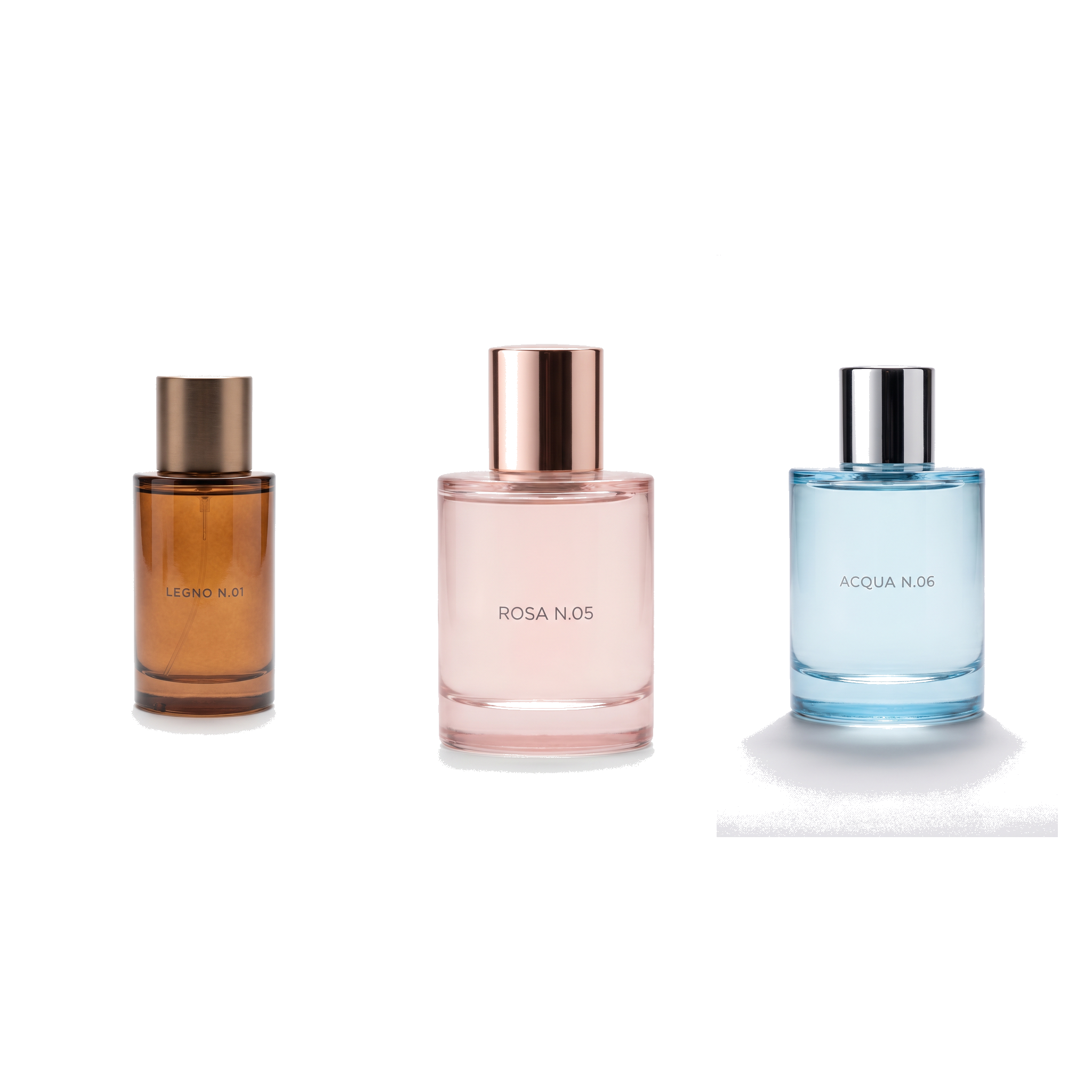 Cofanetto Fresco – LEGNO N.01 + ROSA N.05 + ACQUA N.06 (3 x 100ml)