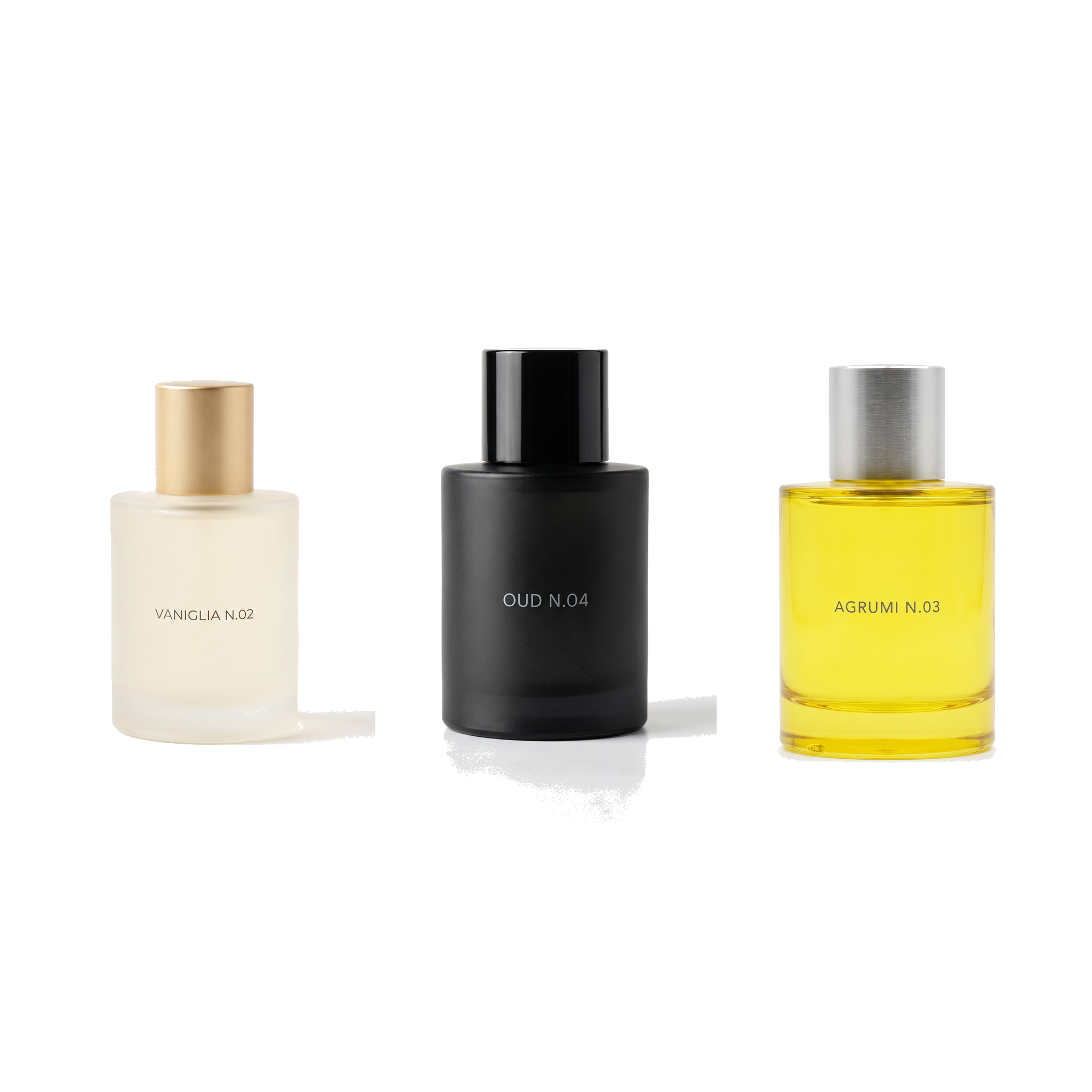 Cofanetto Elegante – VANIGLIA N.02 + OUD N.04 + AGRUMI N.03 (3 x 100ml)